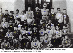 SIDI BEL ABBES ECOLE THIERS FILLES 1948 CE1